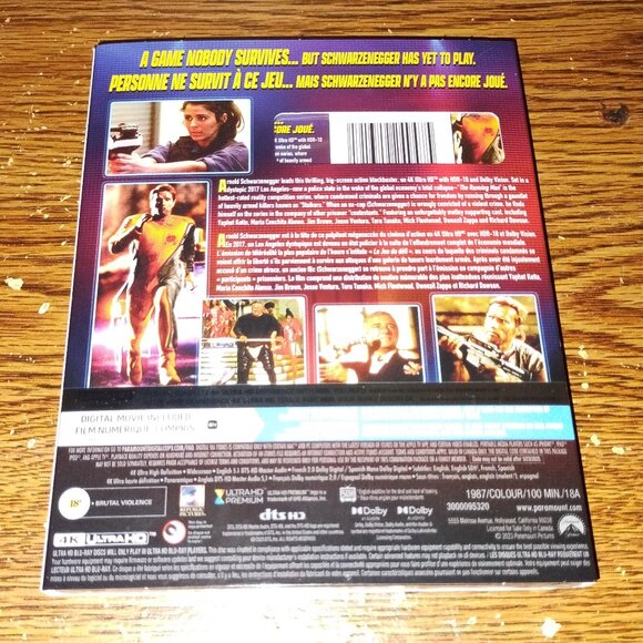 The Running Man (4K Ultra HD, 2025, Canadian) Arnold Schwarzenegger - Picture 2 of 5